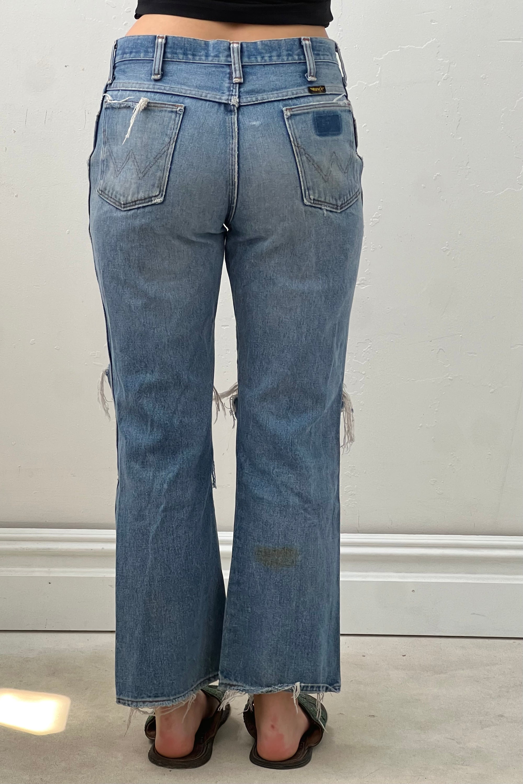 Vintage Thrashed Wrangler Jeans Selected by Anna Corinna