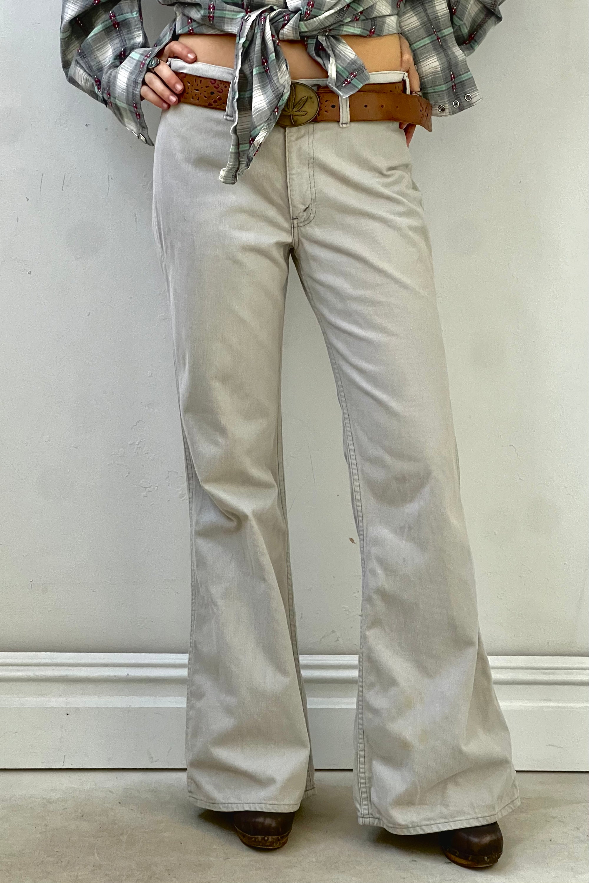 Vintage Levi's Grey Corduroy Flare Pants