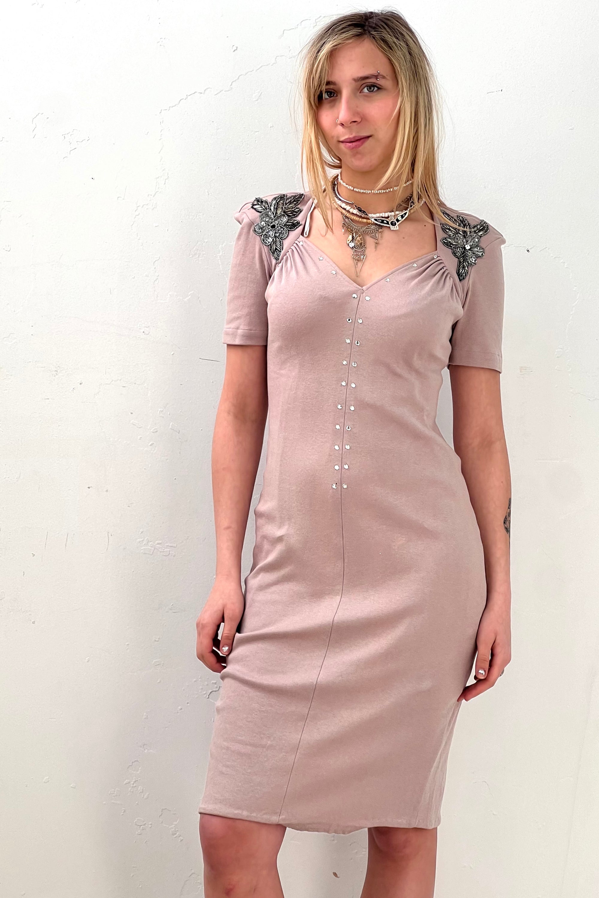 Vintage Norma Kamali Embellished Dress