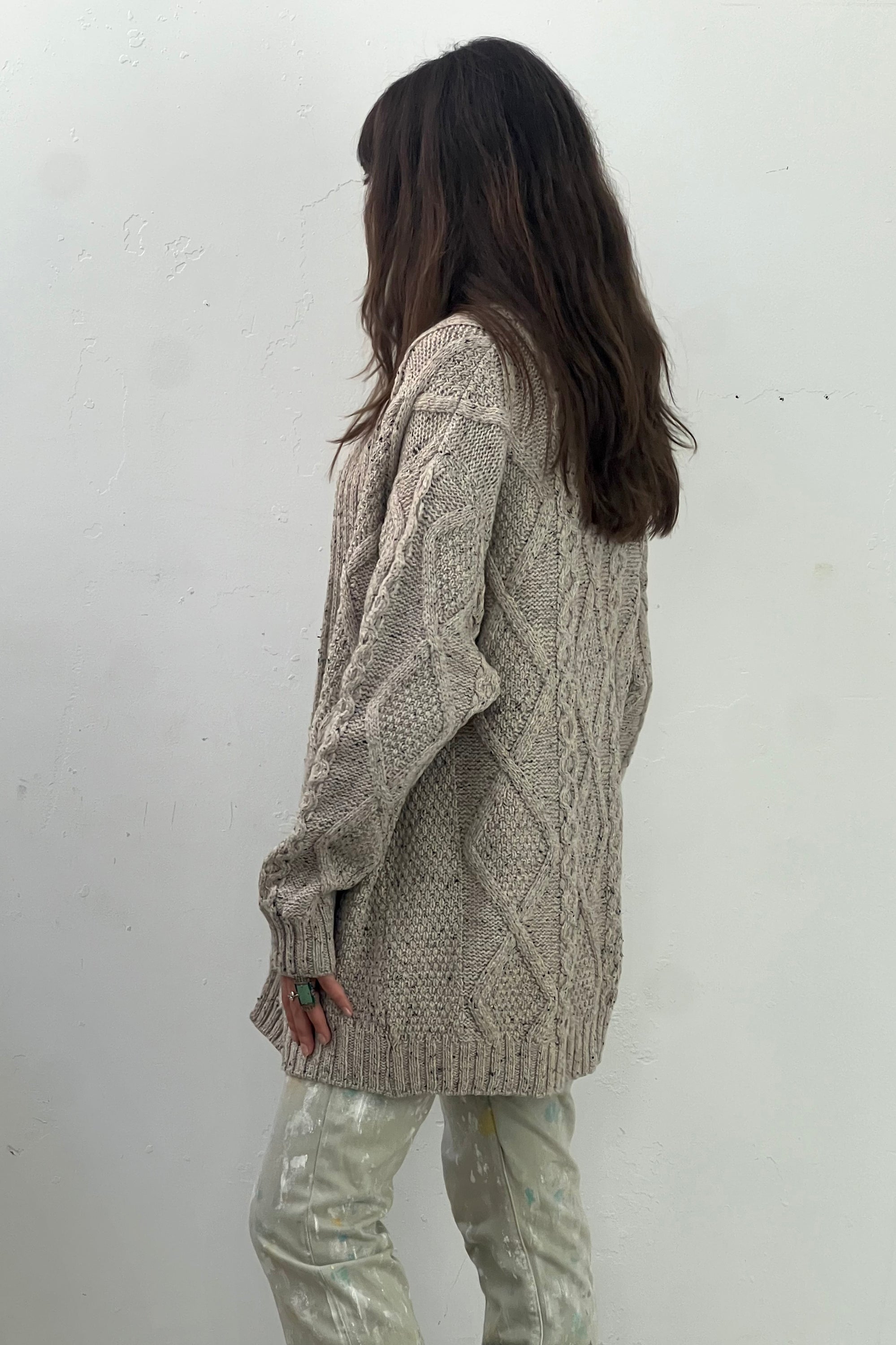 Vintage Irish Wool Cardigan Selected by Anna Corinna