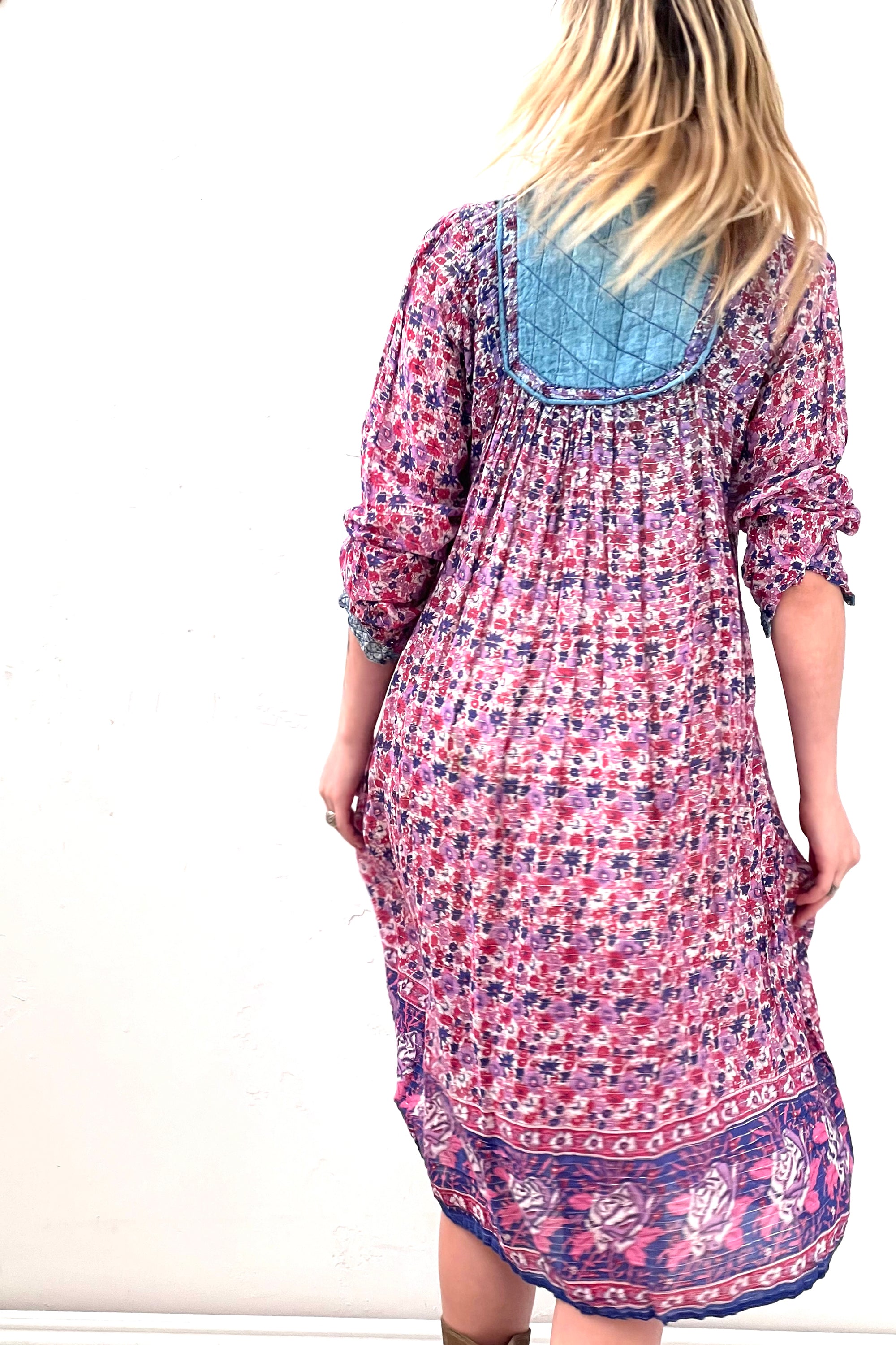 Vintage Sparkle Hippy Dress