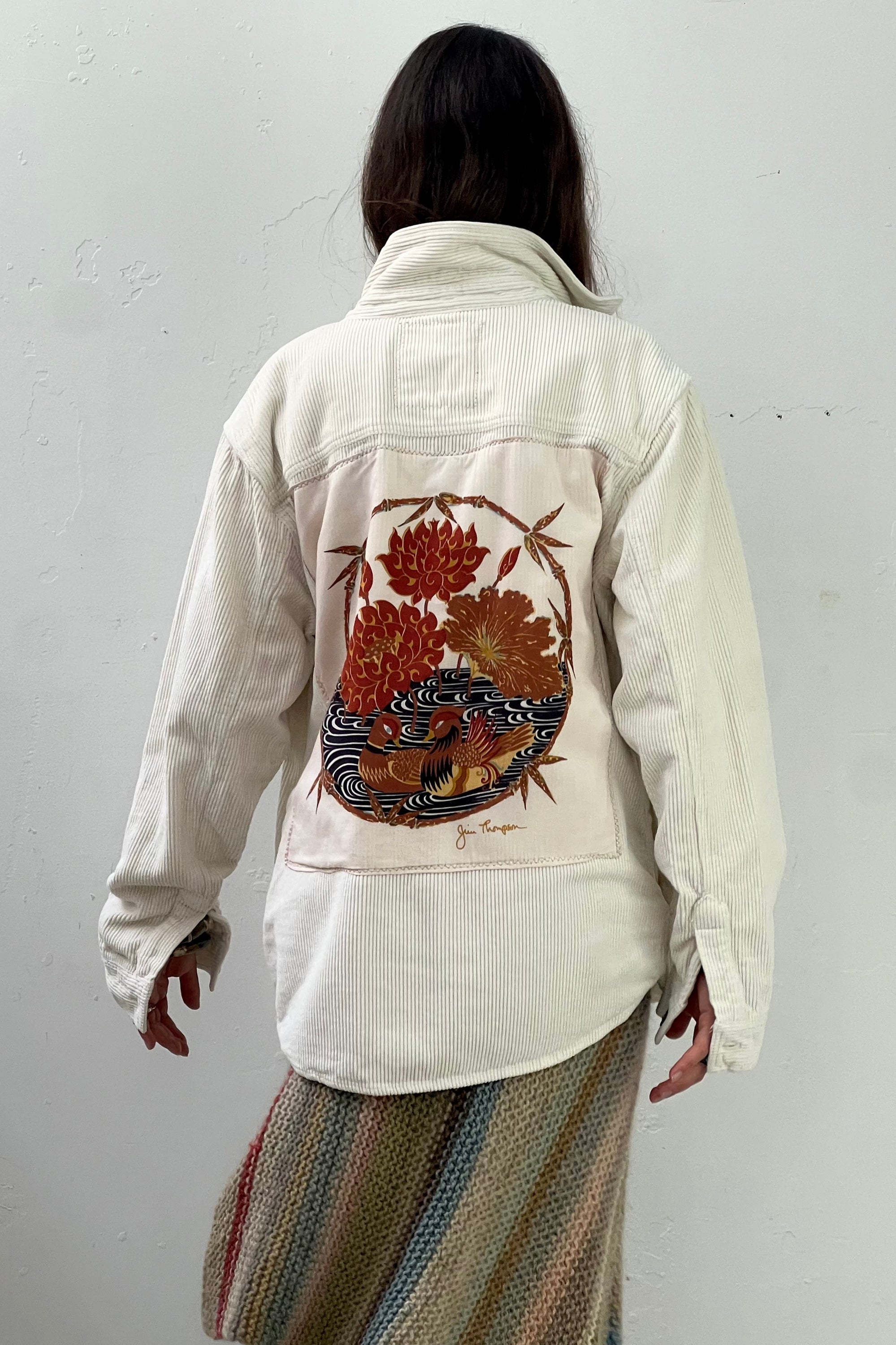 Anna Corinna Reworked Vintage Patched Corduroy Shirt Jacket