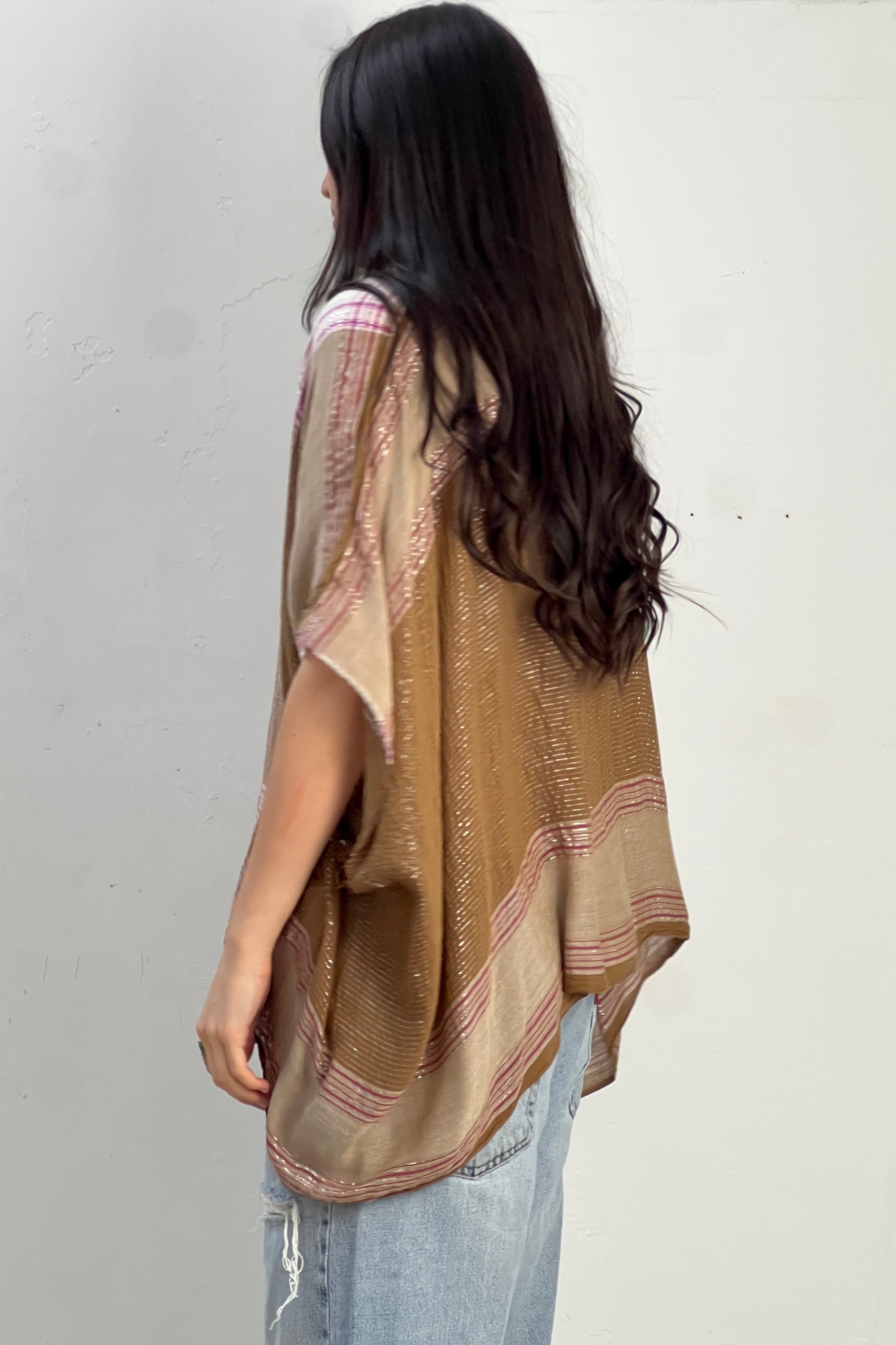Anna Corinna Reworked Vintage Sparkly Stipe Jacket Top