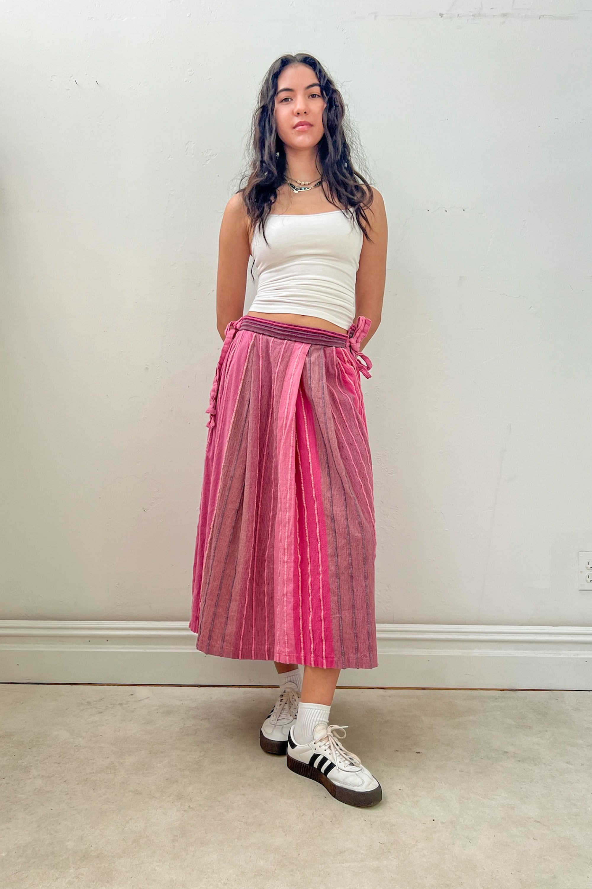 Vintage Cotton Gauze Stripe Skirt