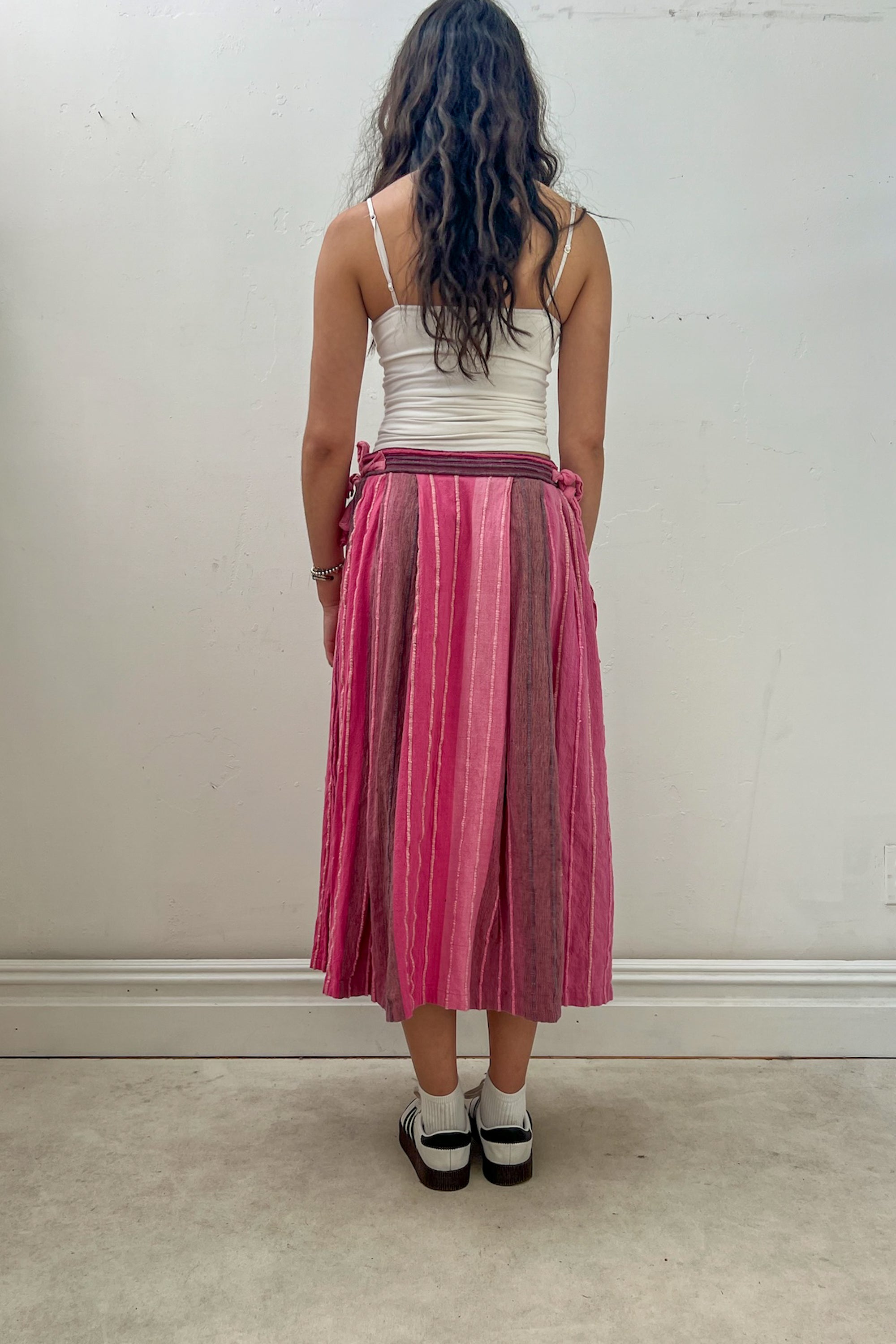 Vintage Cotton Gauze Stripe Skirt