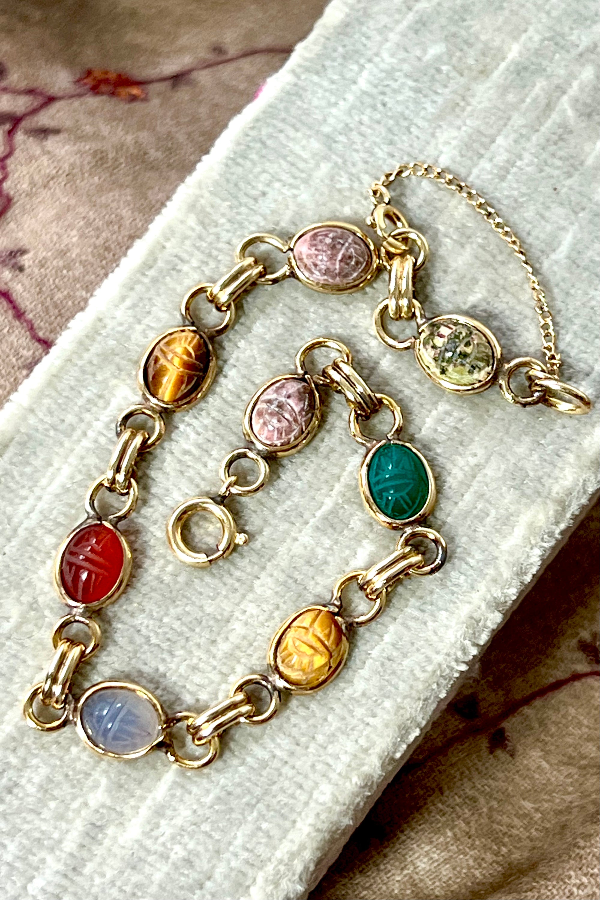 Vintage Gold Filled Scarab Bracelet