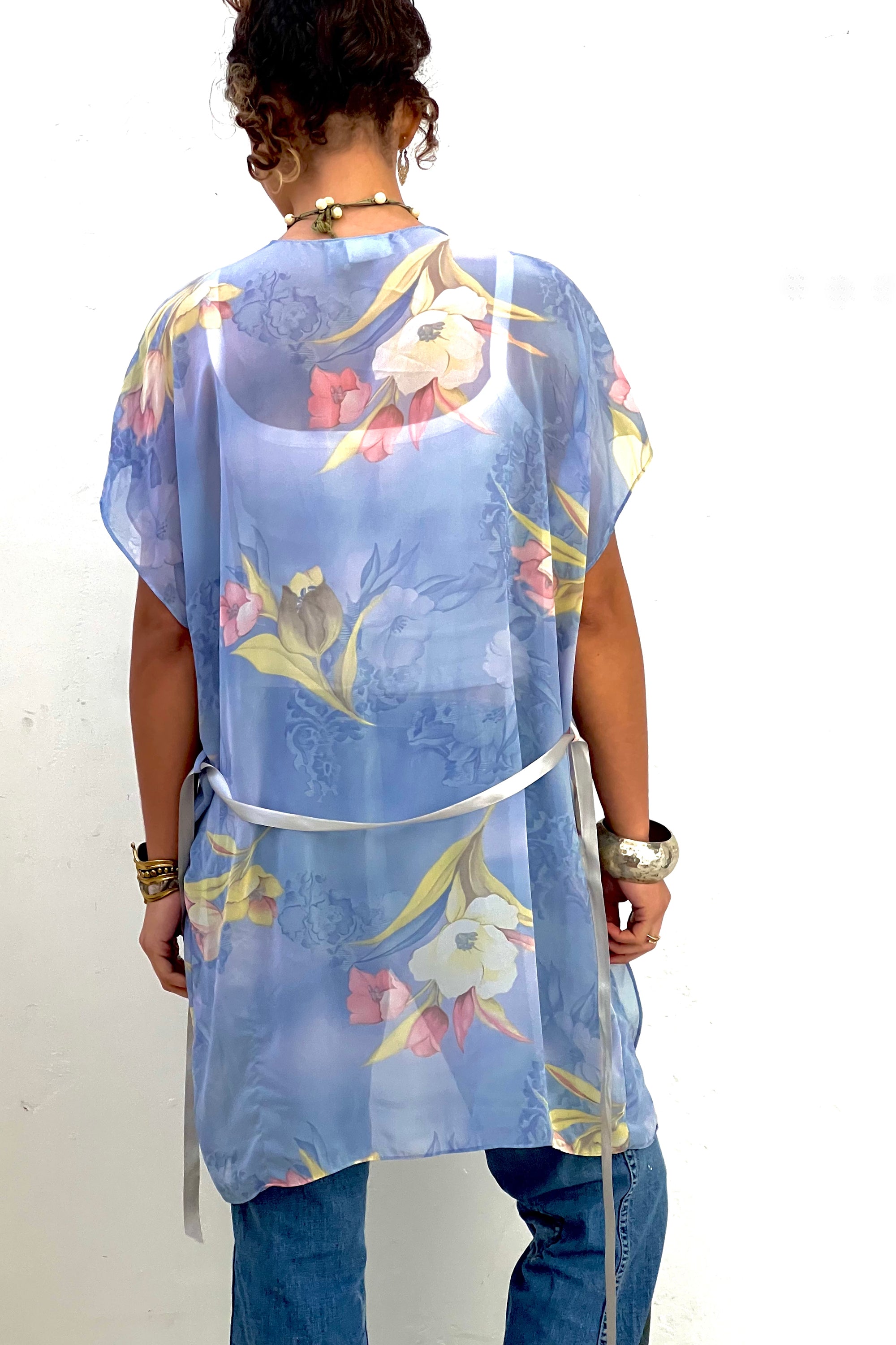 Vintage Silky Periwinkle Cover Up