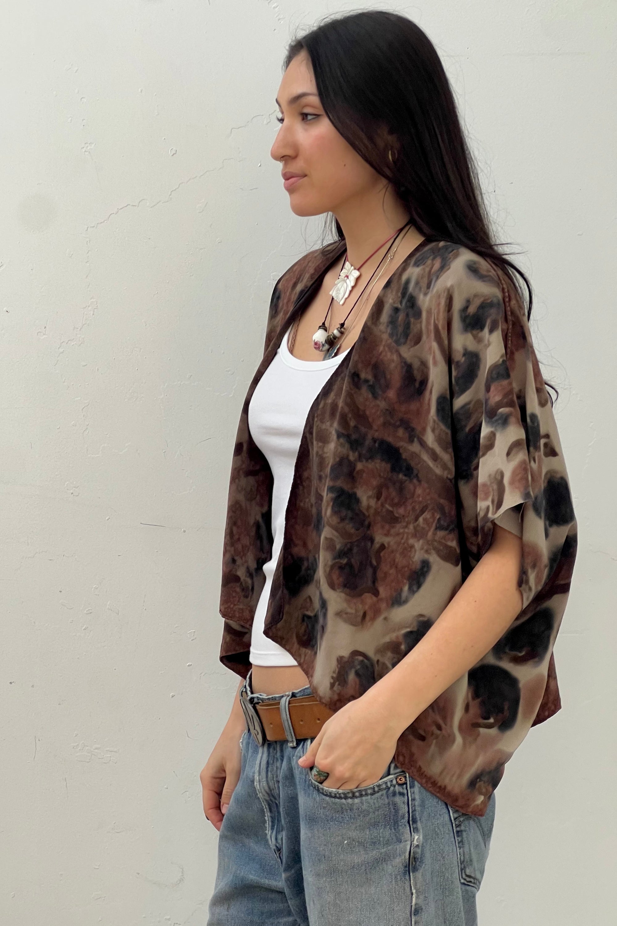 Anna Corinna Reworked Vintage Silk Hand Dyed Jacket