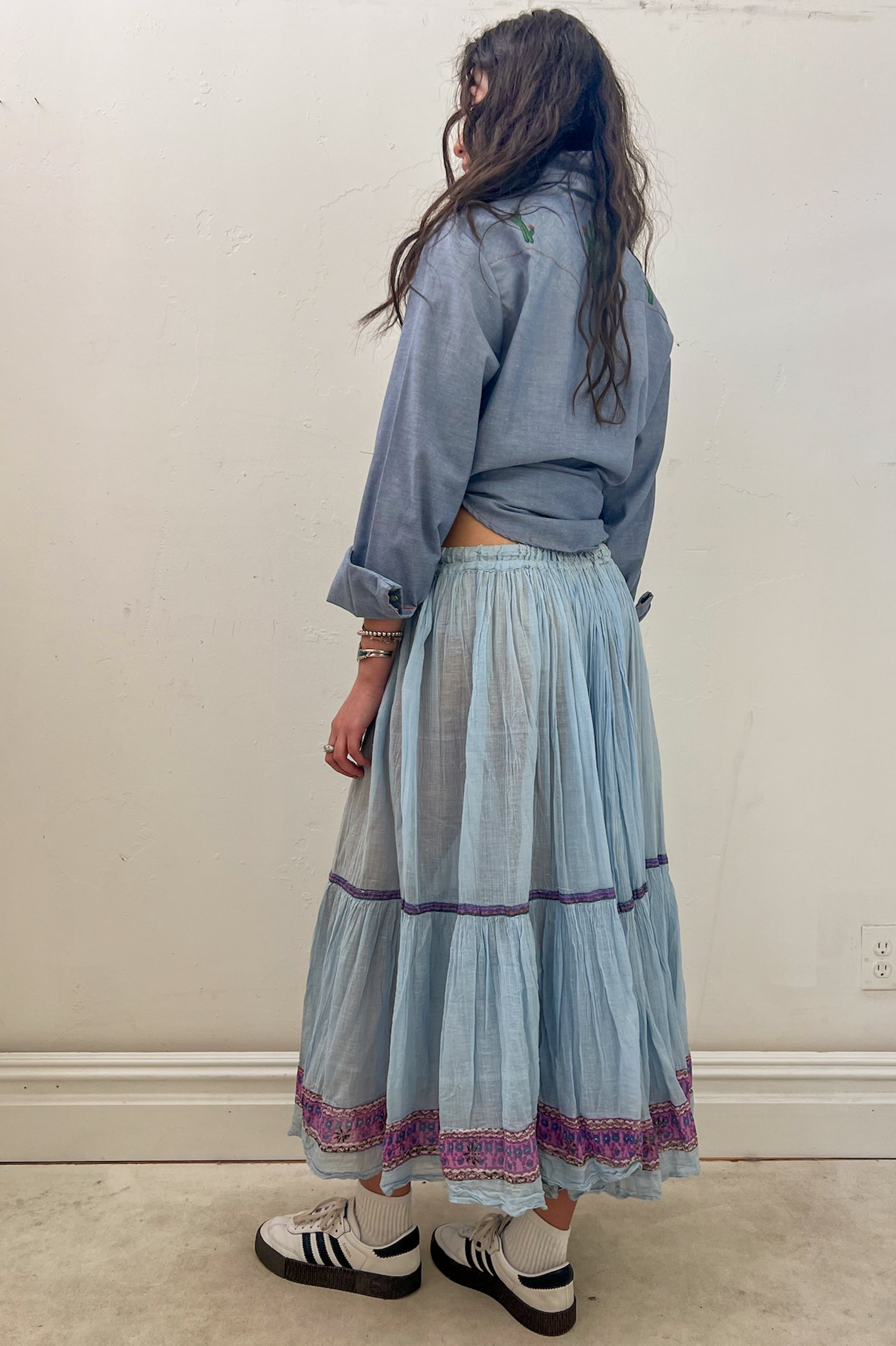 Vintage Cotton Sky Skirt