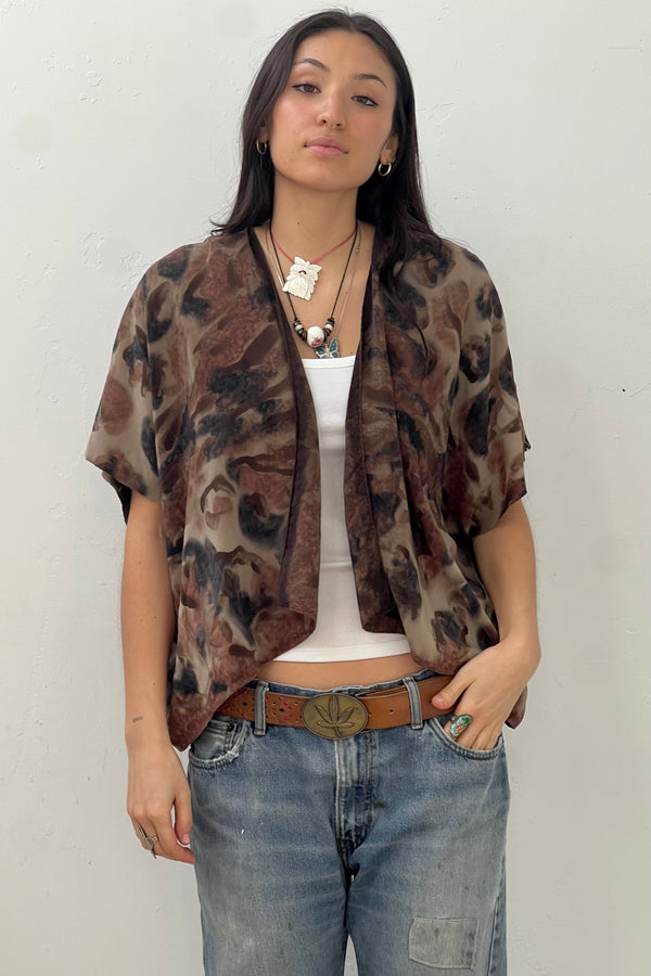 Anna Corinna Reworked Vintage Silk Hand Dyed Jacket