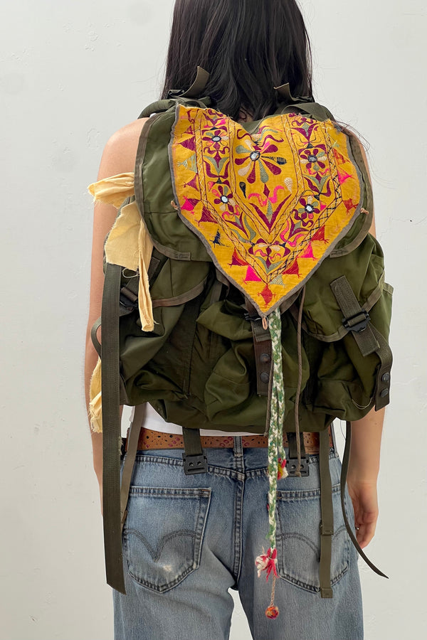 Anna Corinna Reworked Vintage Army Backpack
