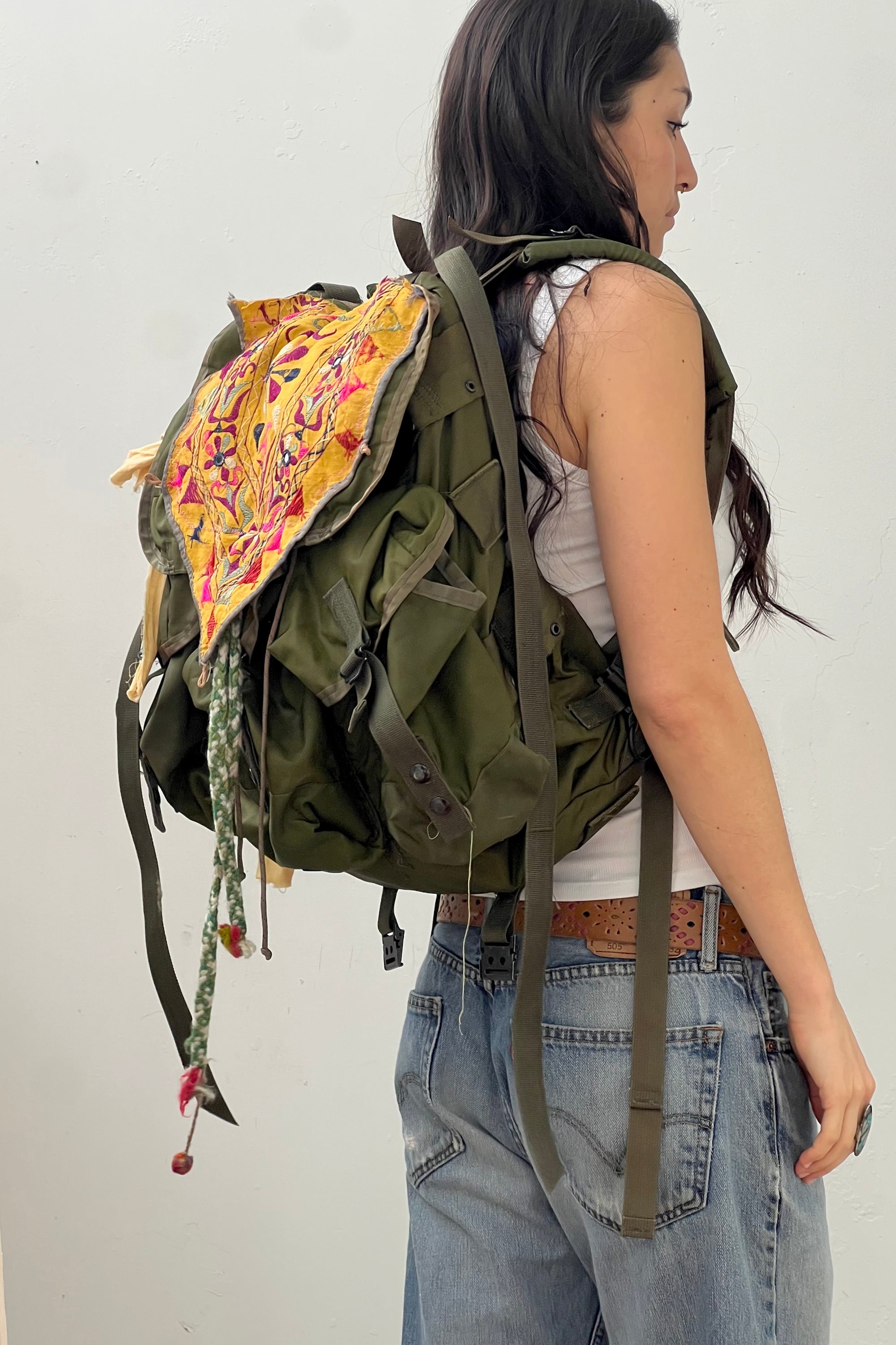 Anna Corinna Reworked Vintage Army Backpack