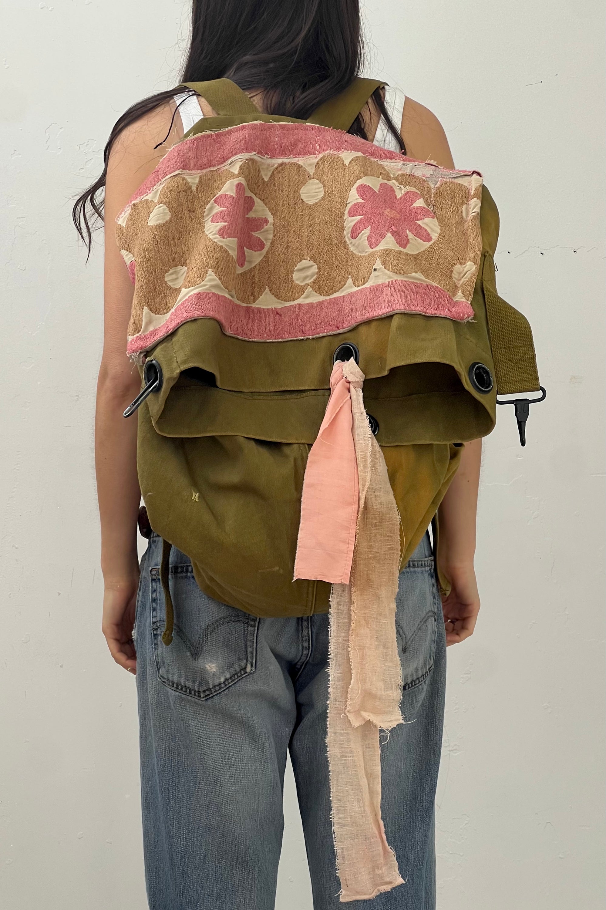 Anna Corinna Reworked Vintage Army Backpack Duffel