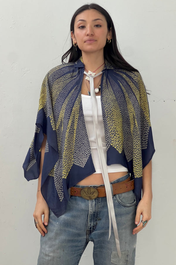 Anna Corinna Reworked Vintage Silk Capelet