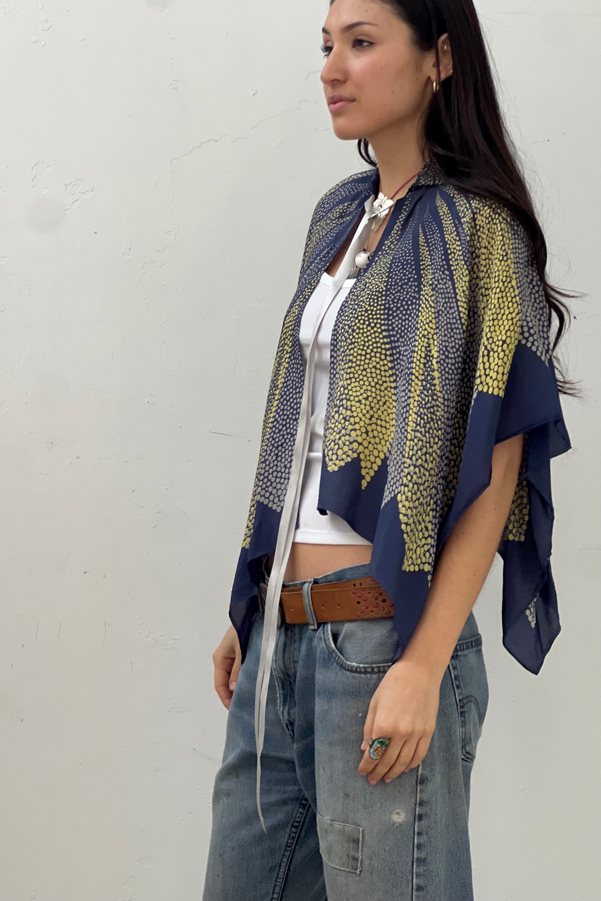 Anna Corinna Reworked Vintage Silk Capelet