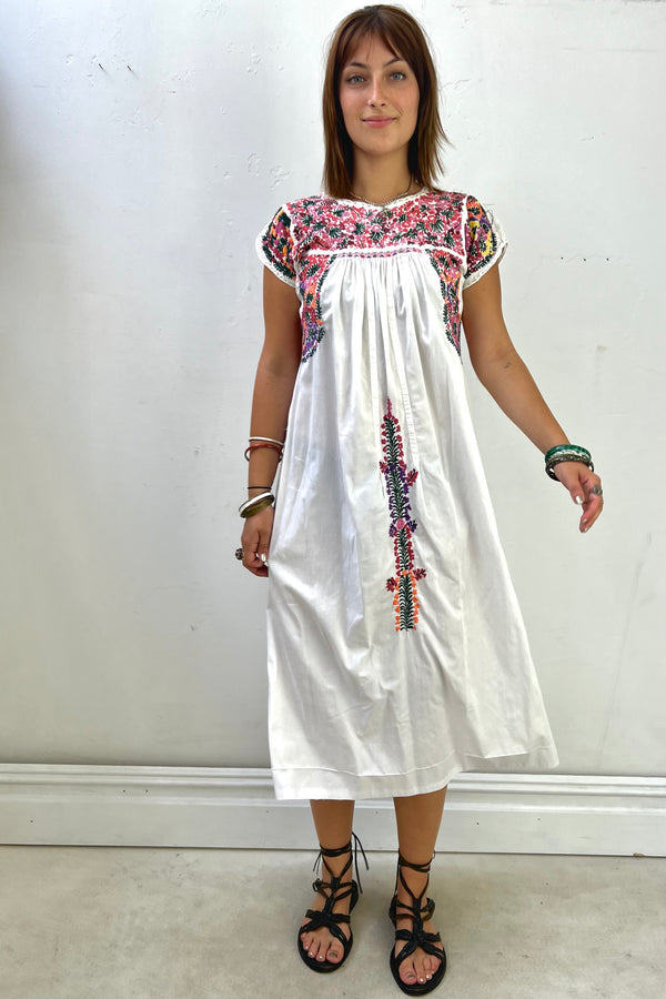 Vintage Mexican Embroidered Dress
