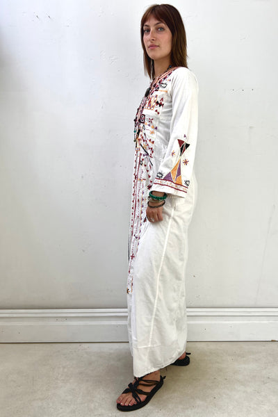 Vintage Siwa Embroidered Egyptian Maxi Dress, view 2