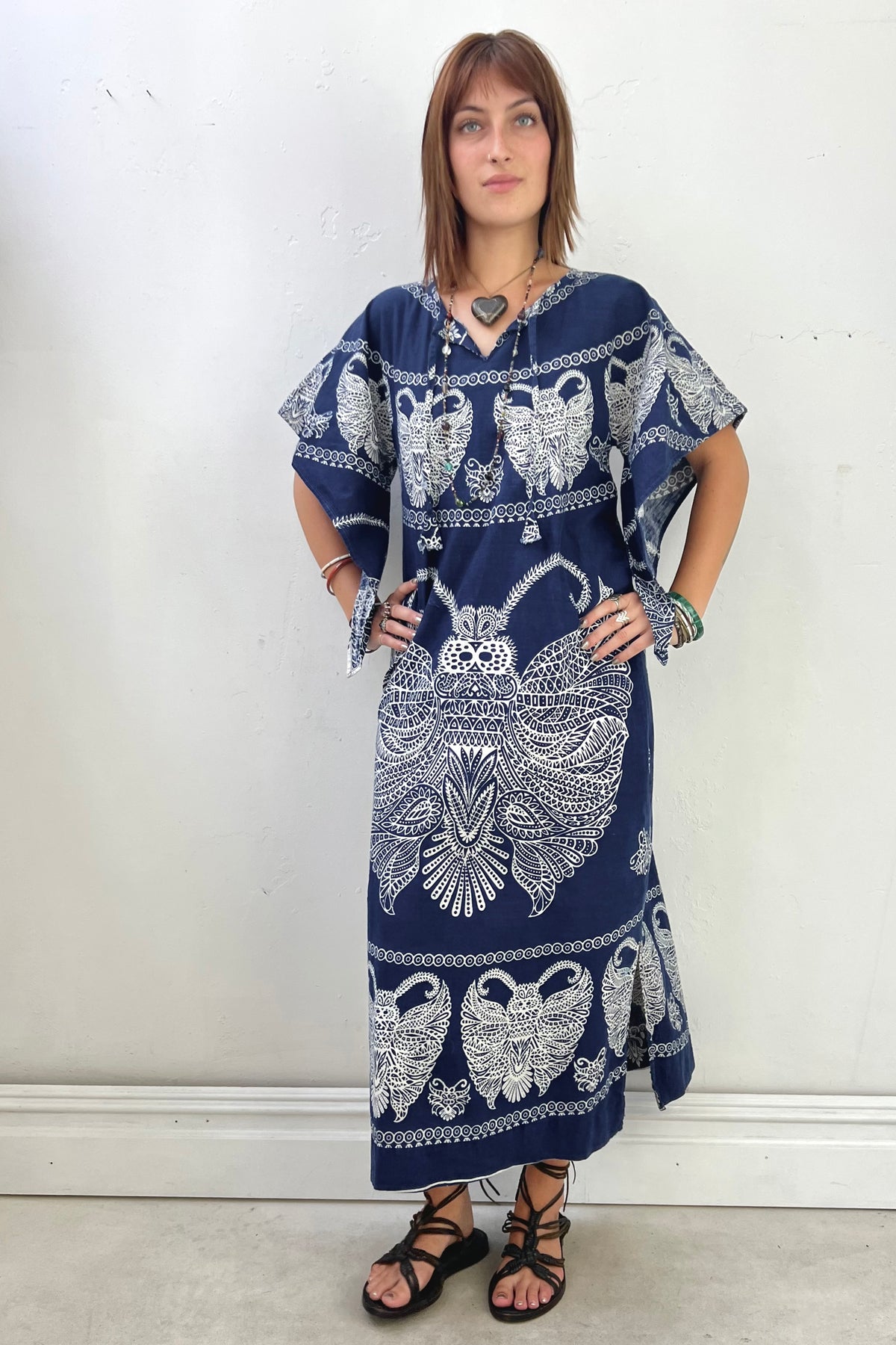 Vintage Butterfly Maxi Dress