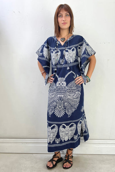 Vintage Butterfly Maxi Dress