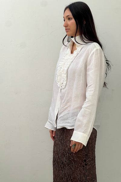 Vintage Ralph Lauren Linen Tux Button Down, view 2