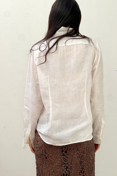 Vintage Ralph Lauren Linen Tux Button Down, view 3