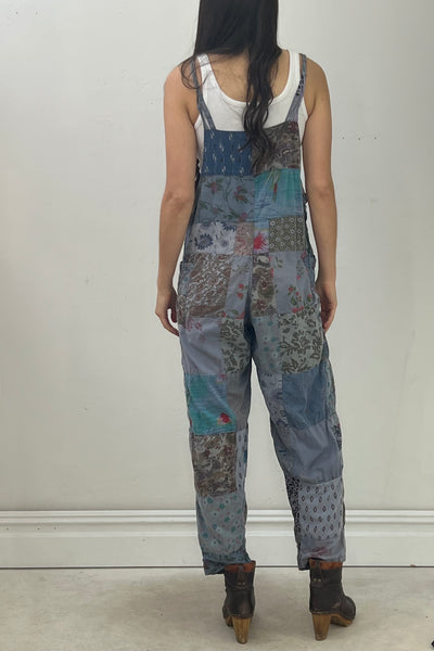 Vintage Patchwork Overalls, view 3