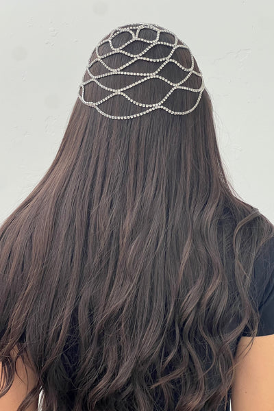 Vintage Rhinestone Head Piece, view 3