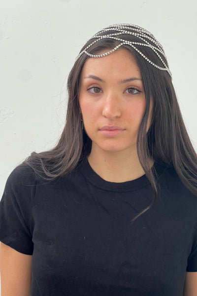 Vintage Rhinestone Head Piece, view 2