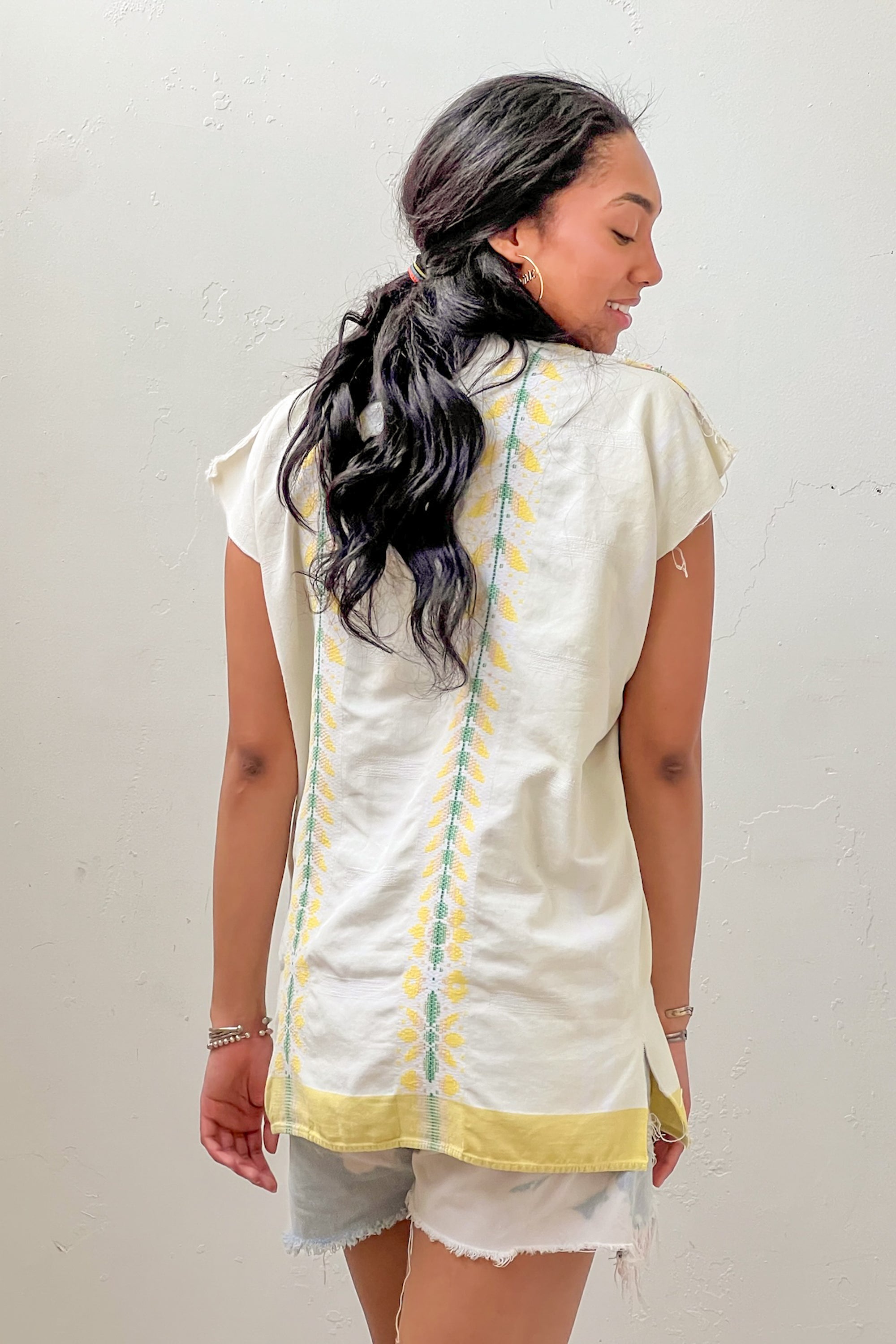 Anna Corinna Reworked Vintage Woven Sunshine Smock Dress