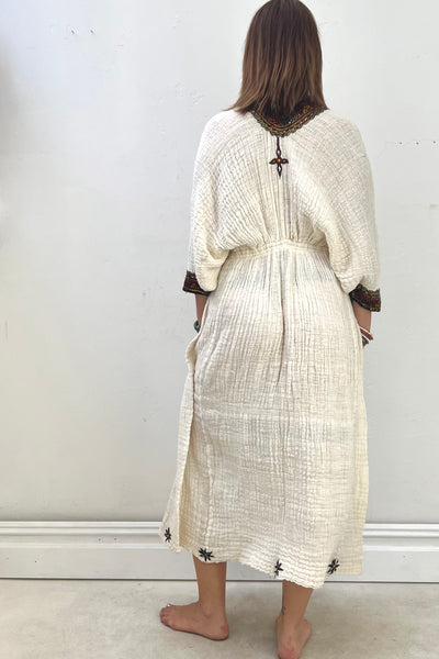 Vintage Gauzey Embroidered Maxi Dress, view 2