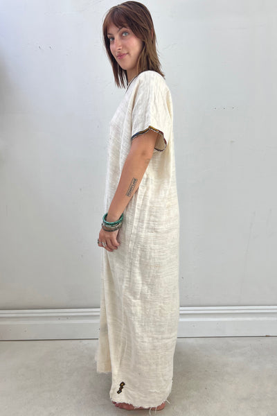 Vintage Gauzey Embroidered Caftan, view 3