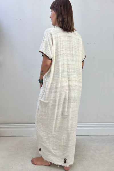 Vintage Gauzey Embroidered Caftan, view 2