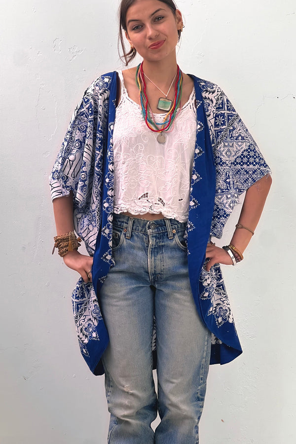 Anna Corinna Reworked Vintage Batiq Jacket, Cotton