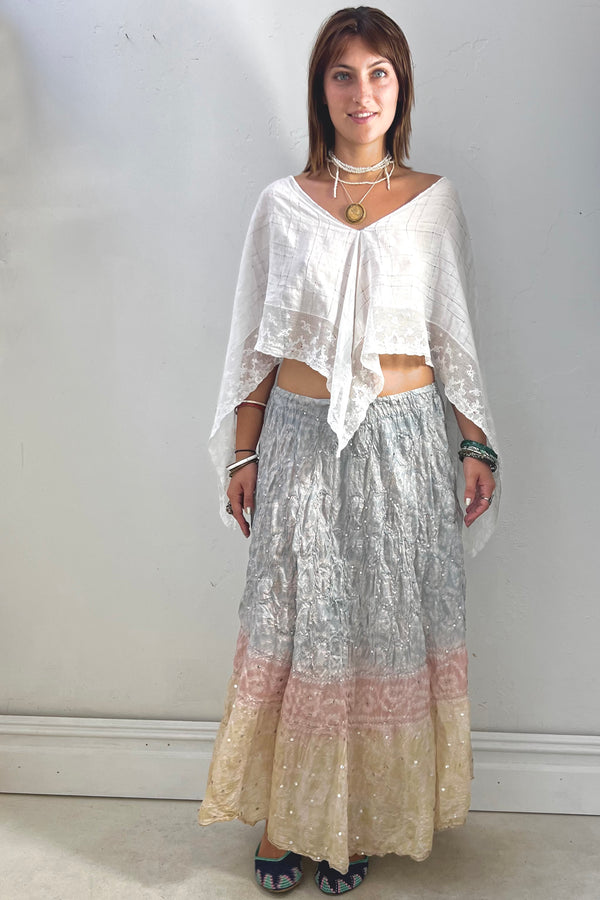 Vintage Silk Sequin Skirt