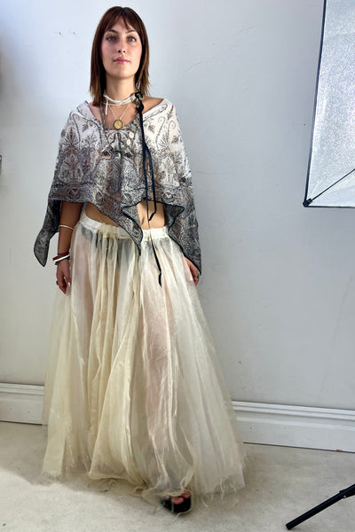 Vintage Sheer Layered Sparkly Skirt