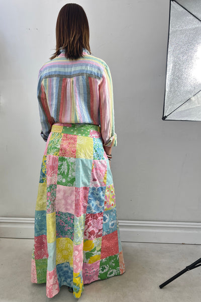 Vintage Lilly Pulitzer Reversible Maxi Skirt, view 3