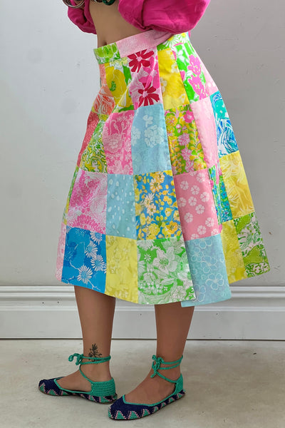 Vintage Lily Pulitzer Reversible Midi Skirt, view 3