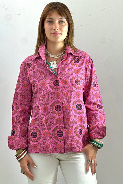 Vintage Printed Button Down