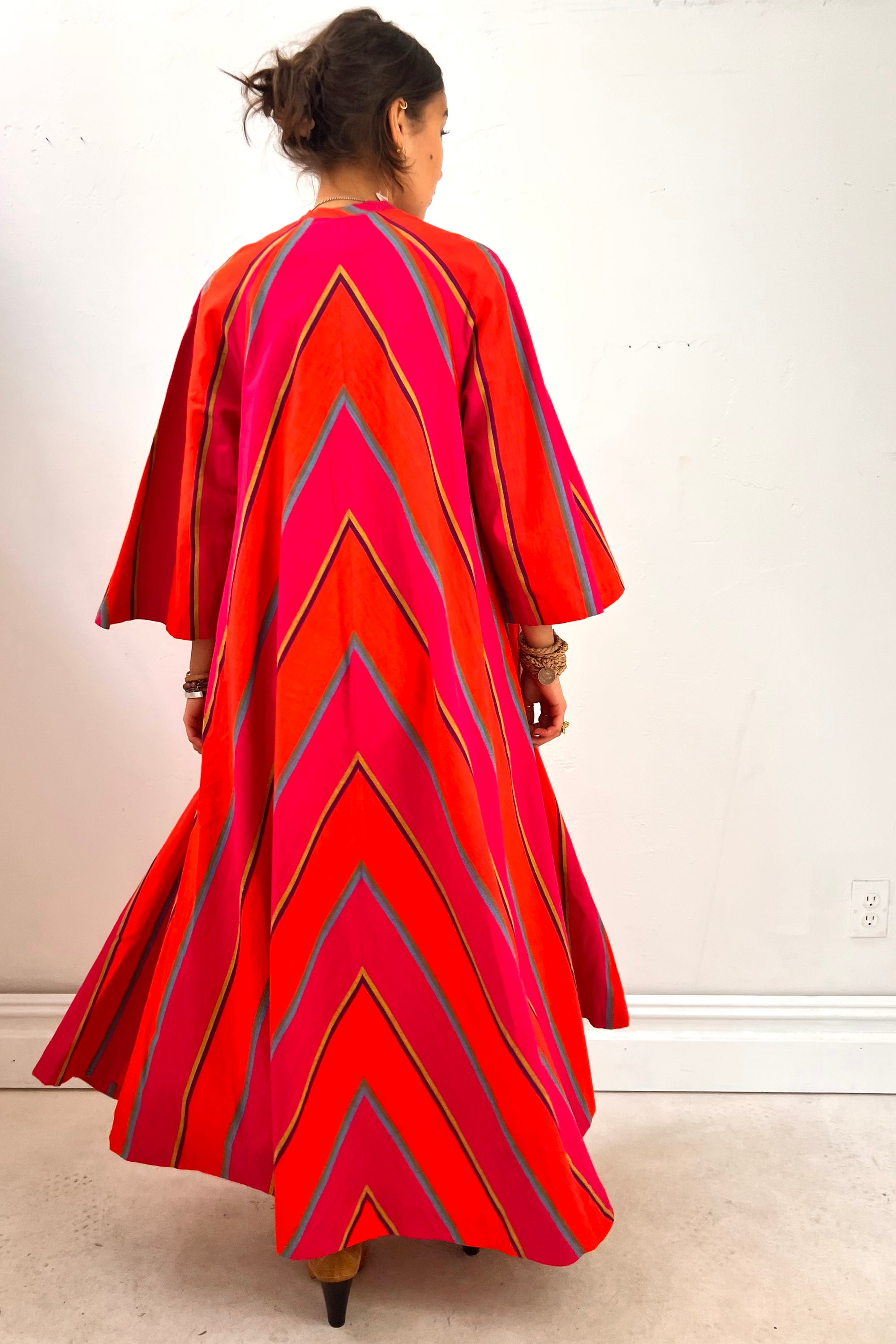 Vintage Josefa Hand Woven Chevron Maxi Dress Selected by Anna Corinna