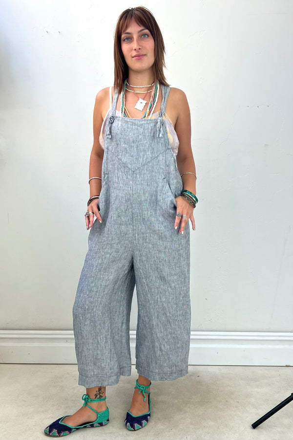 Vintage Linen Overalls
