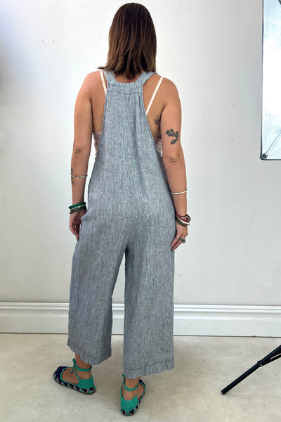 Vintage Linen Overalls, view 3