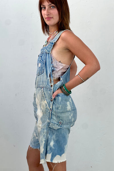 Vintage Big Mac Denim Overalls Cut Offs, view 2