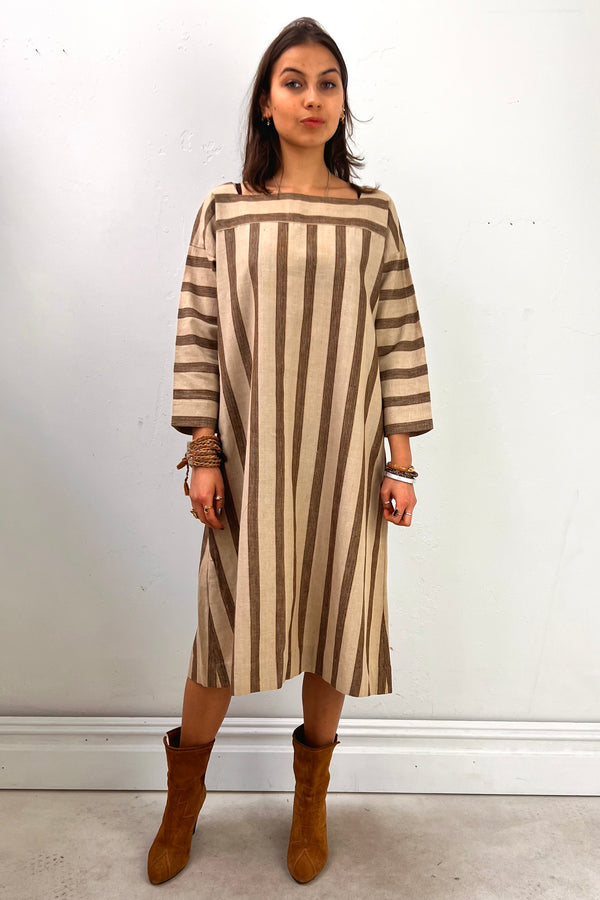 Vintage Hand Woven Phoenix Dress, Cotton