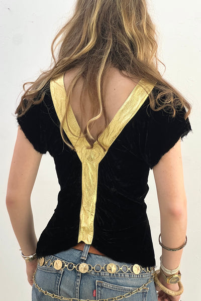 Primp Velvet 2000s Party Top Vintage