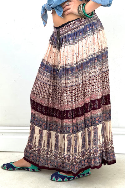 Vintage Silky Drawstring Skirt, view 2