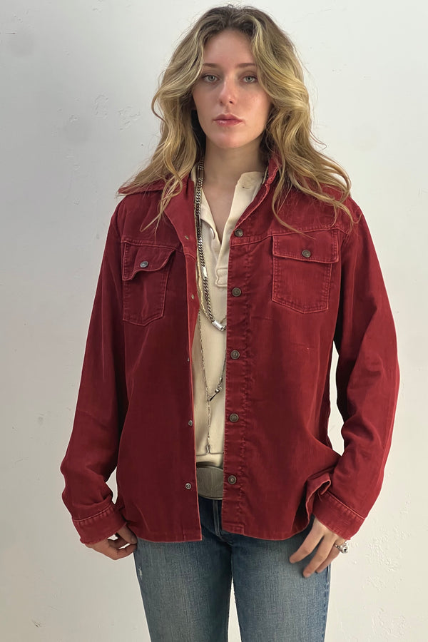 Jacket Corduroy 1970s Rust Vintage