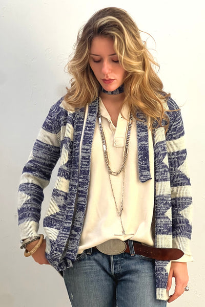Cardigan Wool Blend 1970s Knit Vintage