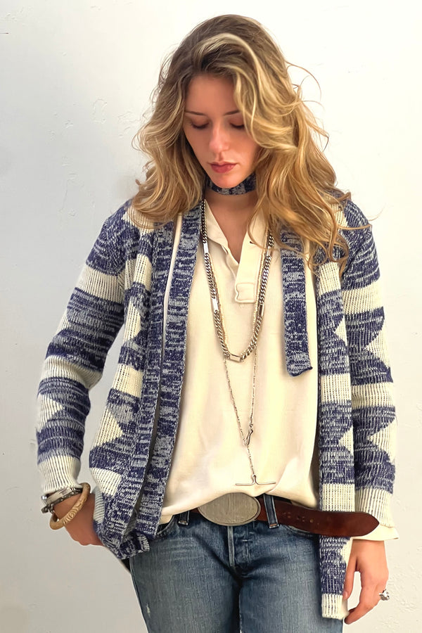 Cardigan Wool Blend 1970s Knit Vintage
