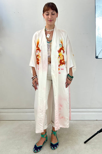 Vintage Kimono Silk Dragon, view 2