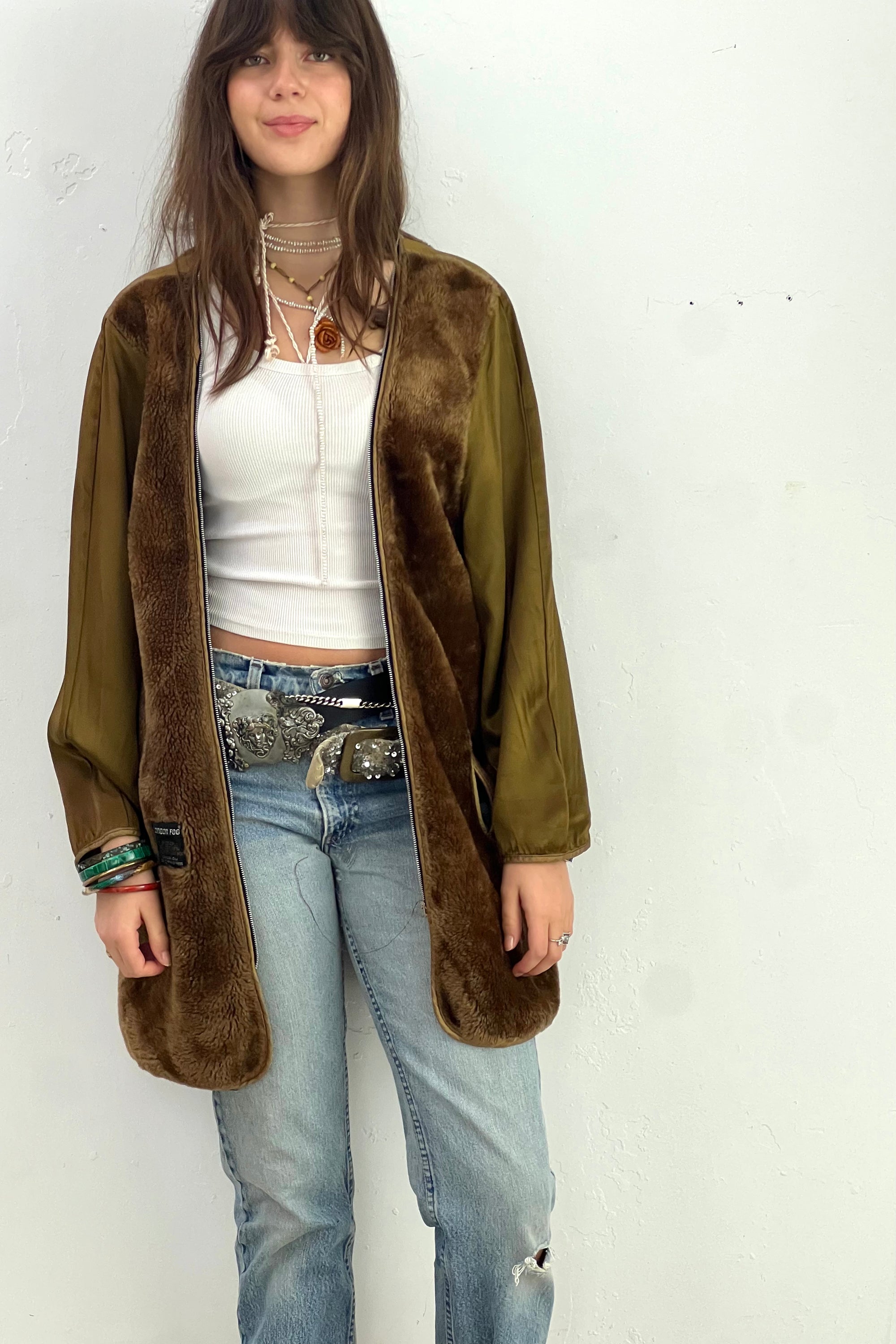 Vintage London Fog Faux Fur Jacket Liner Selected by Anna Corinna